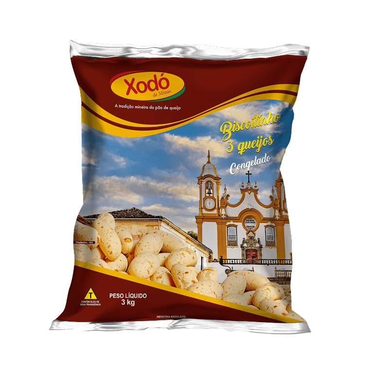 Biscoitinho 3 Queijos | Xodó de Minas – Pequeno no Tamanho, Gigante no Sabor | 3KG